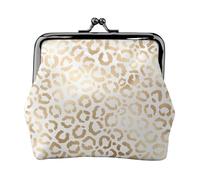 Monedero, Monederos Monedero Bolsa de Cambio Monedero Mini Carteras para Mujeres Niñas Elegante Guepardo de Leopardo Blanco Dorado
