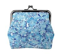 Monedero, Monederos Monedero Bolsa de Cambio Monedero Mini Carteras para Mujeres Niñas Flores Abstractas Azules