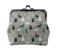 Monedero, Monederos Monedero Bolsa de Cambio Monedero Mini Carteras para Mujeres Niñas Frenchie Florals Lindos Bulldogs Franceses S Best Pet