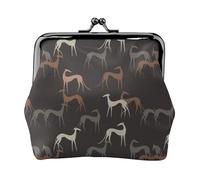 Monedero, Monederos Monedero Bolsa de Cambio Monedero Mini Carteras para Mujeres Niñas Galgos Marrón