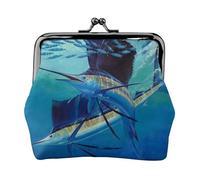 Monedero, Monederos Monedero Bolsa de Cambio Monedero Mini Carteras para Mujeres Niñas Grupo de Pez Espada Forrajeo