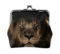 Monedero, Monederos Monedero Bolsa de Cambio Monedero Mini Carteras para Mujeres Niñas León Africano Salvaje Melena Felina Primer Plano Vida Silvestre