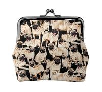 Monedero, Monederos Monedero Bolsa de Cambio Monedero Mini Carteras para Mujeres Niñas Lindo Perro Pugs Divertido