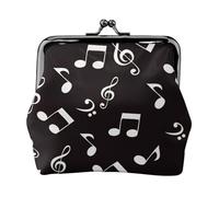 Monedero, Monederos Monedero Bolsa de Cambio Monedero Mini Carteras para Mujeres Niñas Notas Musicales Blancas