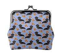 Monedero, Monederos Monedero Bolsa de Cambio Monedero Mini Carteras para Mujeres Niñas Pizza Comida Perro Salchicha Lindo