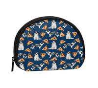 Monedero,Monederos Monedero Bolsa de Cambio Monedero Mini Carteras para Mujeres Niñas Regalo,Blue Merle Pizza Lindo Border Collie Lindos Perros Mejor
