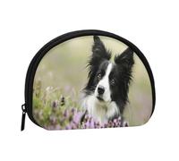 Monedero,Monederos Monedero Bolsa de Cambio Monedero Mini Carteras para Mujeres Niñas Regalo,Border Collie Césped Negro Border Collie Mascotas