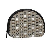 Monedero,Monederos Monedero Bolsa de Cambio Monedero Mini Carteras para Mujeres Niñas Regalo,Boxer Perro Boxer Perros Boxer Cabezas Marrón