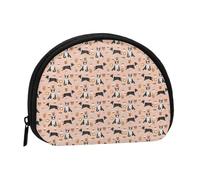 Monedero,Monederos Monedero Bolsa de Cambio Monedero Mini Carteras para Mujeres Niñas Regalo,Bull Terrier Café Café Raza de Perro Rubor