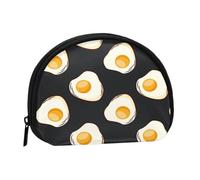 Monedero,Monederos Monedero Bolsa de Cambio Monedero Mini Carteras para Mujeres Niñas Regalo,Comida Huevos Fritos Oscuro