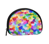 Monedero,Monederos Monedero Bolsa de Cambio Monedero Mini Carteras para Mujeres Niñas Regalo,Confeti de Corazón Arco Iris