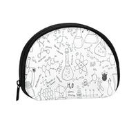 Monedero,Monederos Monedero Bolsa de Cambio Monedero Mini Carteras para Mujeres Niñas Regalo,Estampado de Química Negro Blanco