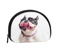 Monedero,Monederos Monedero Bolsa de Cambio Monedero Mini Carteras para Mujeres Niñas Regalo,Feliz Perro Curioso Bulldog Francés