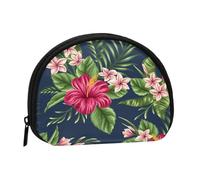 Monedero,Monederos Monedero Bolsa de Cambio Monedero Mini Carteras para Mujeres Niñas Regalo,Flores Tropicales Frangipani Hibiscus