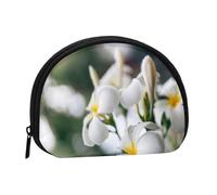 Monedero,Monederos Monedero Bolsa de Cambio Monedero Mini Carteras para Mujeres Niñas Regalo,Hermosas Flores Blancas Frangipani Wake Plumeria