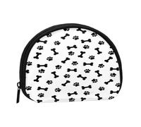 Monedero,Monederos Monedero Bolsa de Cambio Monedero Mini Carteras para Mujeres Niñas Regalo,Huesos de Perro U Patas Blanco y Negro