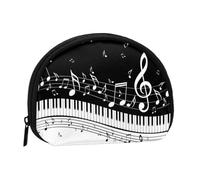 Monedero,Monederos Monedero Bolsa de Cambio Monedero Mini Carteras para Mujeres Niñas Regalo,Notas Musicales Voladoras Teclas de Piano Musicales