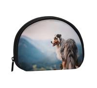 Monedero,Monederos Monedero Bolsa de Cambio Monedero Mini Carteras para Mujeres Niñas Regalo,Pastor Australiano Montañas Aussie Mascotas Perros