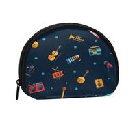 Monedero,Monederos Monedero Bolsa de Cambio Monedero Mini Carteras para Mujeres Niñas Regalo,Patrón de Instrumentos Musicales de Violín de Guitarra