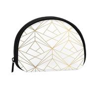 Monedero,Monederos Monedero Bolsa de Cambio Monedero Mini Carteras para Mujeres Niñas Regalo,Patrón geométrico Dorado con Brillo Blanco