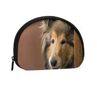 Monedero,Monederos Monedero Bolsa de Cambio Monedero Mini Carteras para Mujeres Niñas Regalo,Rough Collie Lassie Perros Grandes Perros Esponjosos Mascotas
