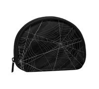 Monedero,Monederos Monedero Bolsa de Cambio Monedero Mini Carteras para Mujeres Niñas Regalo,Telaraña Web Halloween Abstracto Área Negra