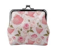 Monedero, Monederos Monedero Bolsa de Cambio Monedero Mini Carteras para Mujeres Niñas Tazas de Té de Estilo Vintage