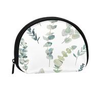 Monedero,Monederos, Monedero, Bolsa de Cambio, Monedero, Mini Carteras para Mujeres y niñas, Regalo, Ramita Verde Natural Blanca Impresa