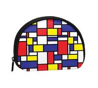 Monedero,Monederos Monedero Cambio Bolsa Monedero Mini Carteras para Mujeres Niñas Regalo,Impresión de patrón Mondrian