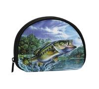 Monedero,Monederos Monedero Cambio Bolsa Monedero Mini Carteras para Mujeres Niñas Regalo,Pescado Salmón