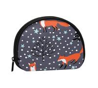 Monedero,Monederos Monedero Cambio Bolsa Monedero Mini Carteras para Mujeres Niñas Regalo,Zorro Rojo En La Noche