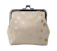Monedero, Monederos Monedero Monedero Monedero Mini Carteras para Mujeres Niñas Lunares con Purpurina Beige y Dorado