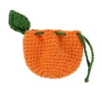 Monedero naranja, bonito bolso de mandarina - Monedero lindo, bolso de ganchillo en forma de naranja, cartera linda, bolso de mandarina de ganchillo, moneda, cargadores para mujer