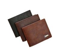 Monedero Negro for Hombre, Tarjetero de Piel sintética con múltiples Ranuras, Informal, Gran Capacidad(Color 6)