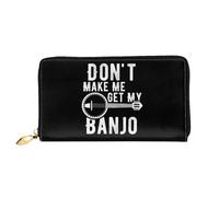 Monedero No Me Hagas Coger Mi Banjo Monedero Mujer Impreso Monedas Tarjetero Muchas Ranuras para Tarjetas Change Purse para Damas, Hija, Adolescente