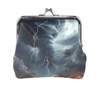 Monedero organizador de monedas negro con cierre, monedero de neón para snowboard, monedero para monedas, 4.5 x 4.1 pulgadas, Stormy Tornado Blue, Talla única, Stormy Tornado Blue