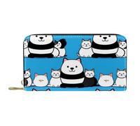 Monedero Panda Ama A Los Gatos Animales Bolso Dinero Vintage Change Purse Moda Monedas Tarjetero para Madre, Mejor Amigo, Niña