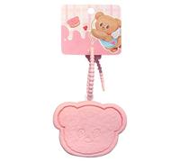 Monedero para cambio de moneda, bolso pequeño para llavero, bolso lindo en forma de oso, llavero de anime, accesorios decorativos, llaveros, carteras con cremallera para bolso, coche, Rosa., ver