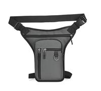 Monedero para Deportes Al Aire Libre, Multibolsillo Hombre, Bolsa Motocicleta, Bolsos Cintura Múltiples Bolsillos, Viaje Táctico Cuero PU Bolsa para Asiento De Motocicleta/Bolsa Trasera(Gray)
