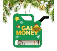 Monedero para dinero en efectivo con forma de tarjeta de Navidad, 2D Clip de almacenamiento de madera para fiestas y eventos | Porta dinero para Navidad, para fiestas monedas hombres papel de regalo