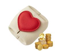 Monedero para mujer, bolsa de almacenamiento de dinero de papel para organización, acabado de cuero Saffiano con llavero dorado y silueta de perfil para llaves, madre, dama y accesorios