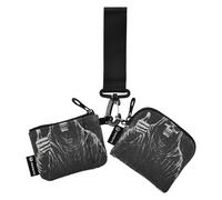 Monedero para mujer, diseño de calavera de Dios de la Muerte, tarjetero, delgado, plano, con cremallera, bolsillo para monedas, 2 unidades para tarjetas de crédito