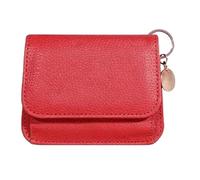 Monedero para mujer - Monedero pequeño de piel sintética | Monedero portátil hecho a mano para tarjetas de crédito, billetes plegados, rojo vino, Refer to description, Unisex