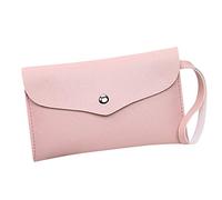 Monedero para mujer pequeño, pequeño bolso de embrague cuadrado para mujer, monedero con cremallera, monedero con cremallera, Rosa., talla única