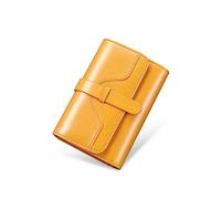 Monedero para Mujer Women's Foldable Simple Wallet Compact Short(Jaune)