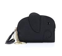 Monedero para Mujer Women's Purse Leather Elephant Mini Creative Coin Bag (Color : Schwarz, Size : 14x1.5x11cm)