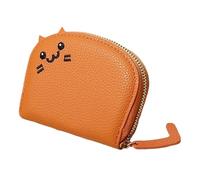 Monedero para Tarjetas, Cartera - Tarjetero pequeño - Cartera para Tarjetas de crédito con diseño de Gato de Dibujos Animados, Tarjetero con Cremallera para niñas y Mujeres