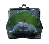 Monedero pequeño con cierre de beso, mini cartera, Lindo gato lloviendo, One Size, dibujos animados