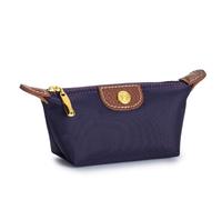 Monedero pequeño con cremallera para mujer, portátil, tela Oxford, diseño de marca, bolsa de cambio, regalos para mujeres, bolsa de viaje, bolsa de cosméticos, morado oscuro, Talla única