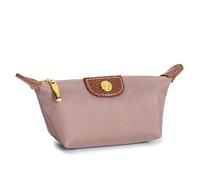 Monedero pequeño con cremallera para mujer, portátil, tela Oxford, diseño de marca, bolsa de cambio, regalos para mujeres, bolsa de viaje, bolsa de cosméticos, morado claro, Talla única